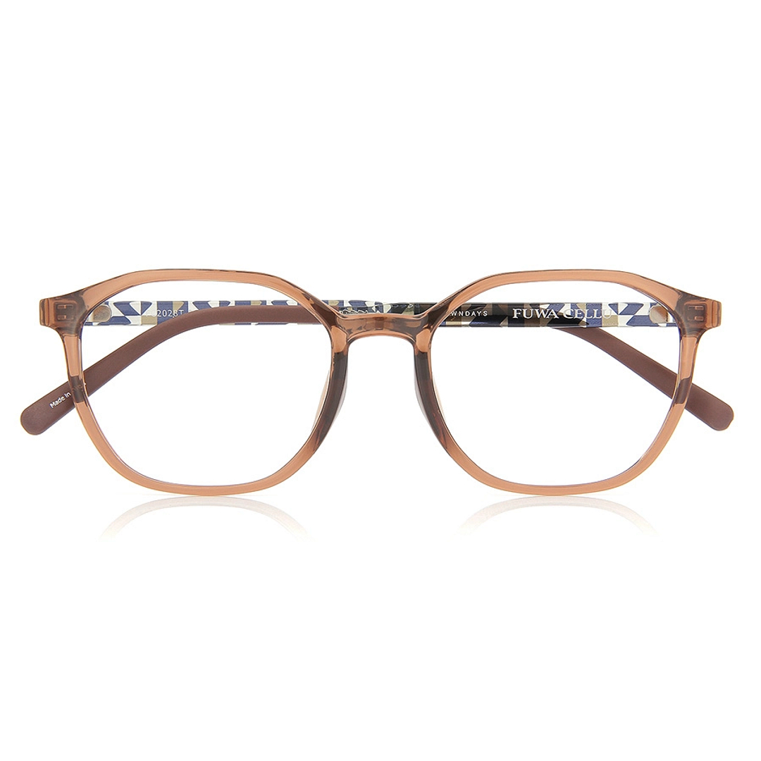 OWNDAYS | ESSENTIAL Light Brown Full Rim Polygon right side