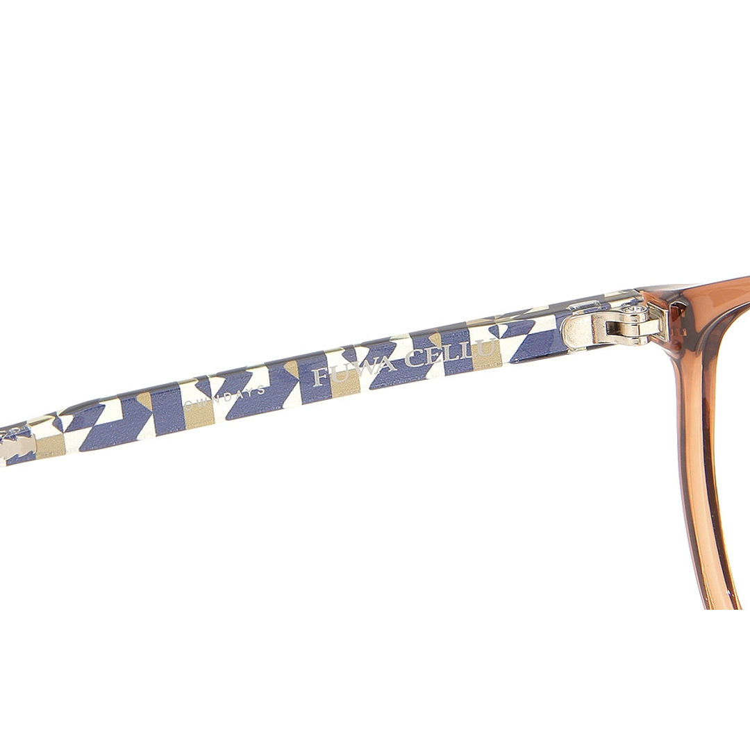 OWNDAYS | ESSENTIAL Light Brown Full Rim Polygon left side