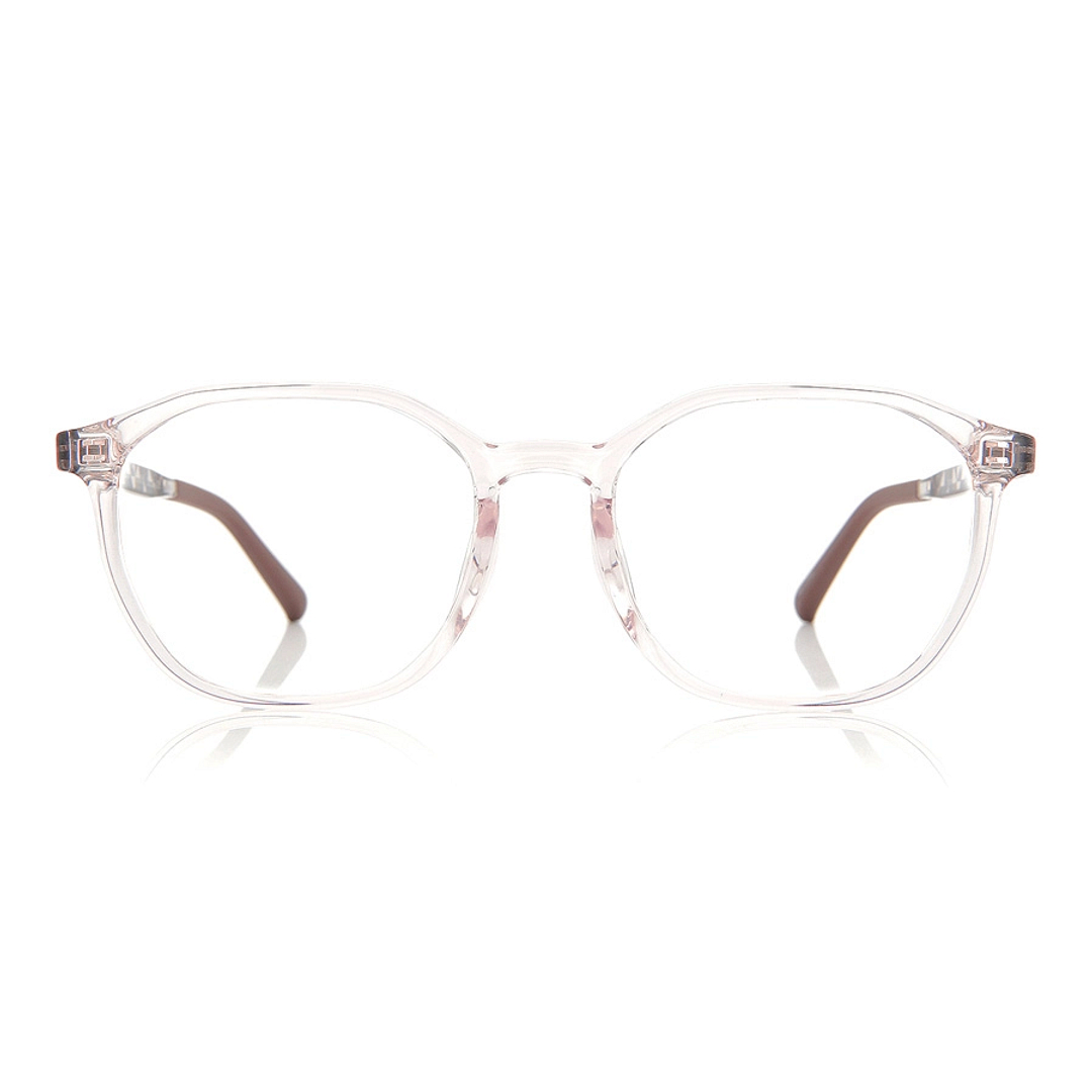 OWNDAYS | ESSENTIAL Pink Transparent Full Rim Polygon right side