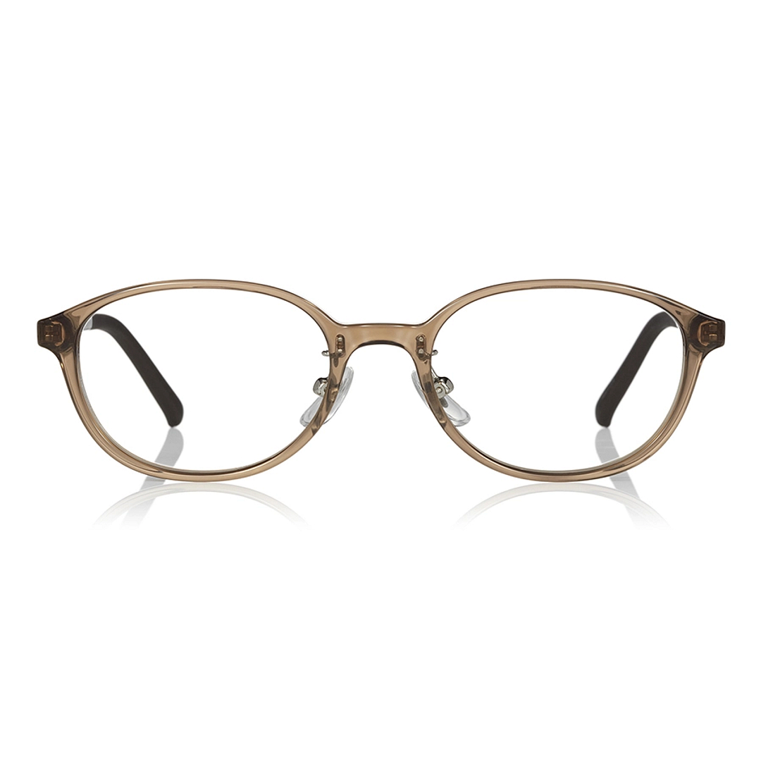 OWNDAYS | ESSENTIAL Light Brown Full Rim Oval right side