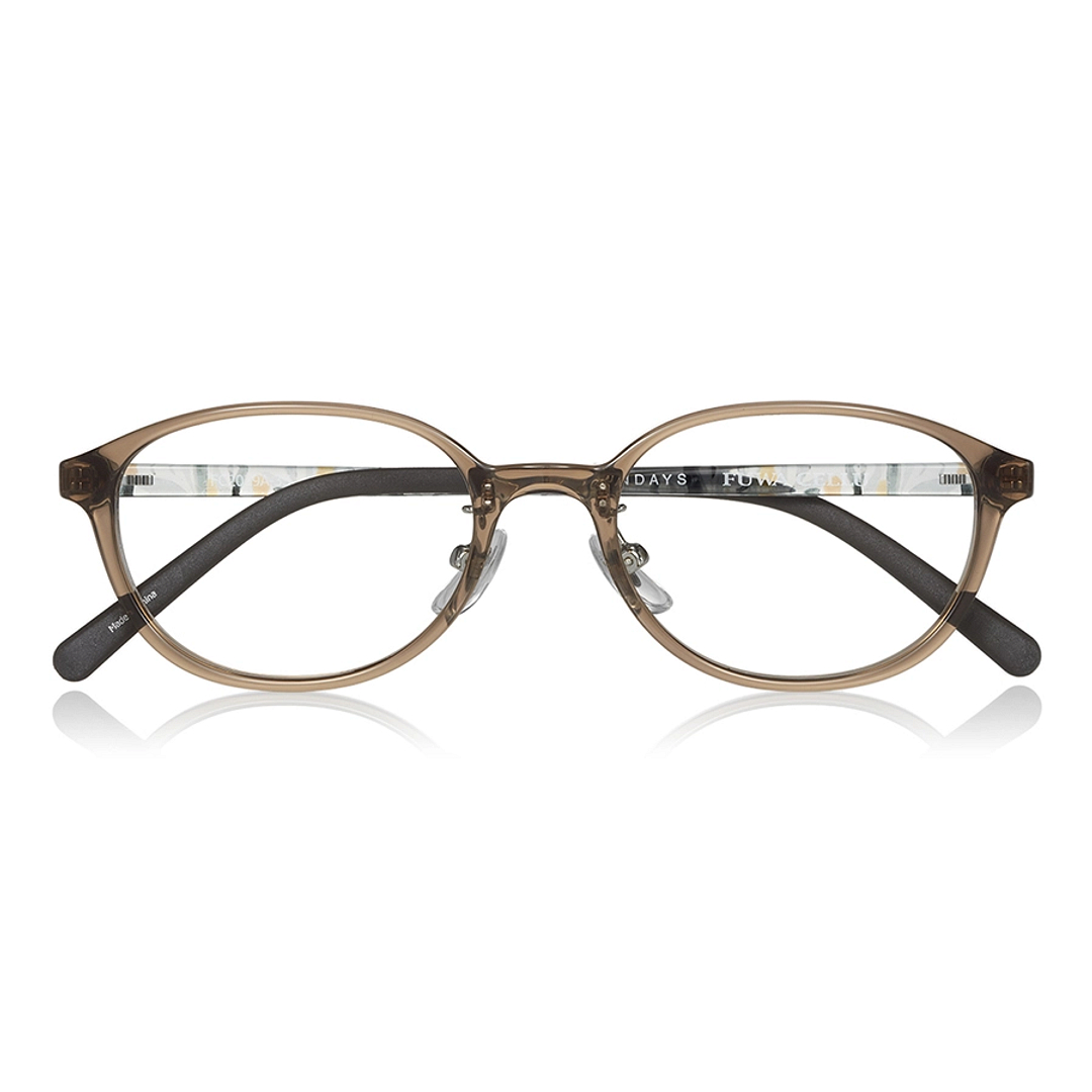 OWNDAYS | ESSENTIAL Light Brown Full Rim Oval right side