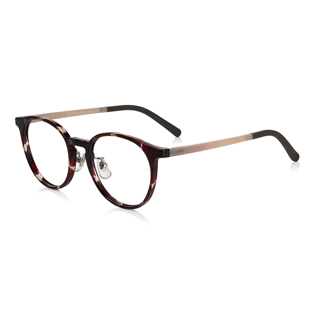 OWNDAYS | ESSENTIAL Light Brown Full Rim Boston left side