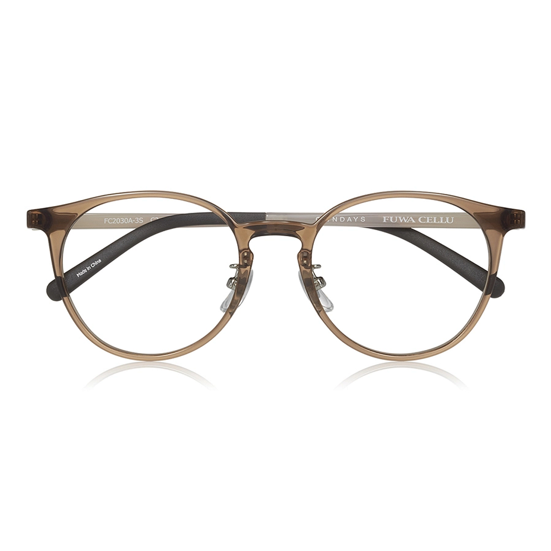 OWNDAYS | ESSENTIAL Light Brown Full Rim Boston right side