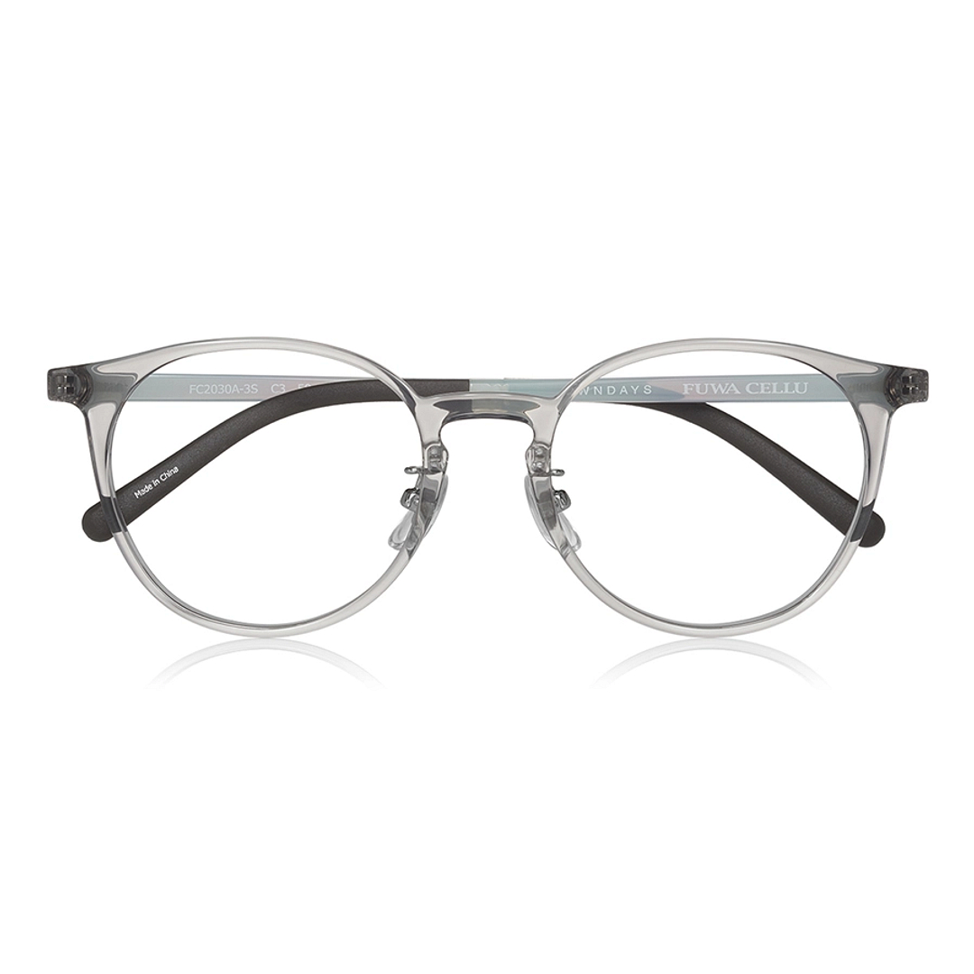 OWNDAYS | ESSENTIAL Light Gray Full Rim Boston right side