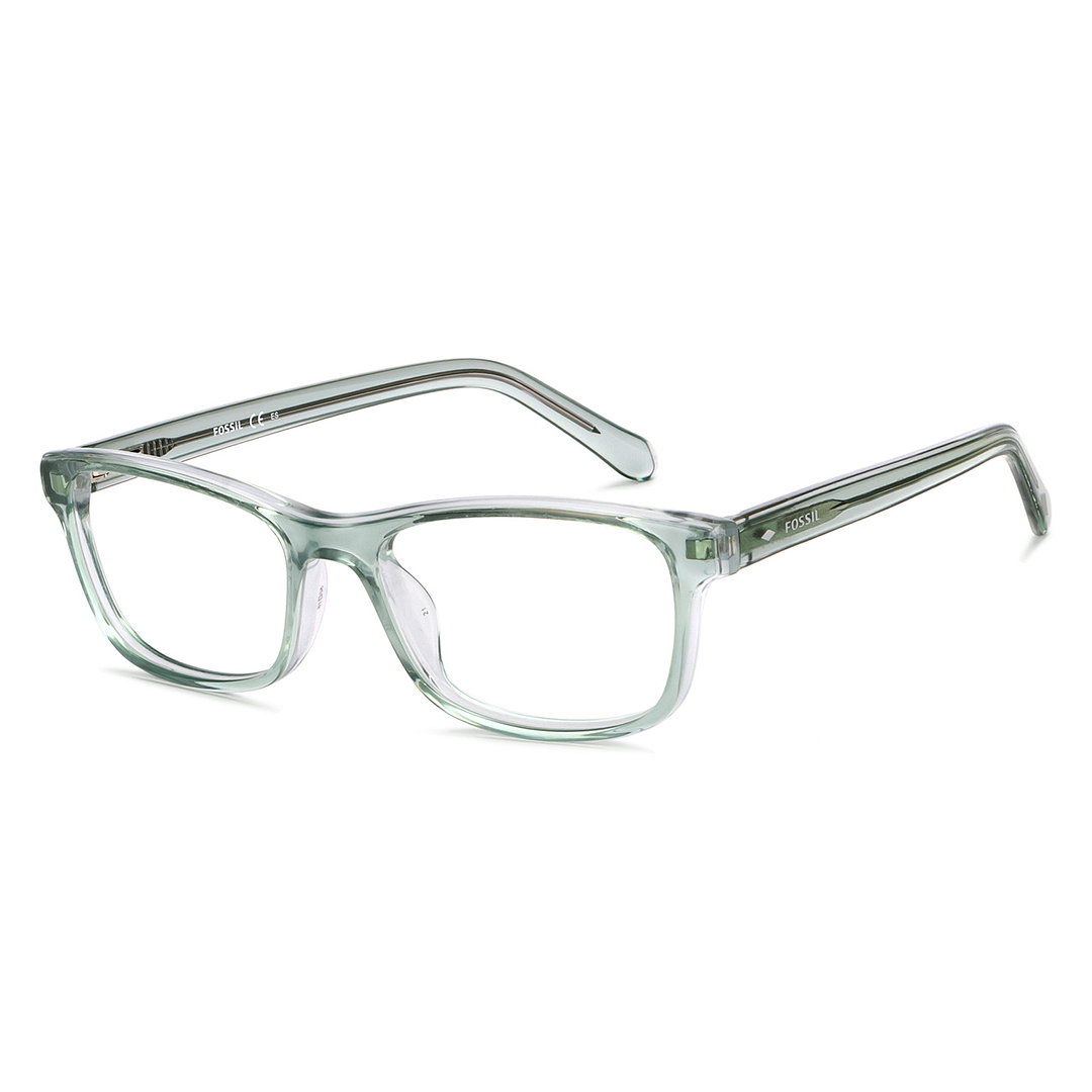Fossil Green Transparent Full Rim Rectangle right side