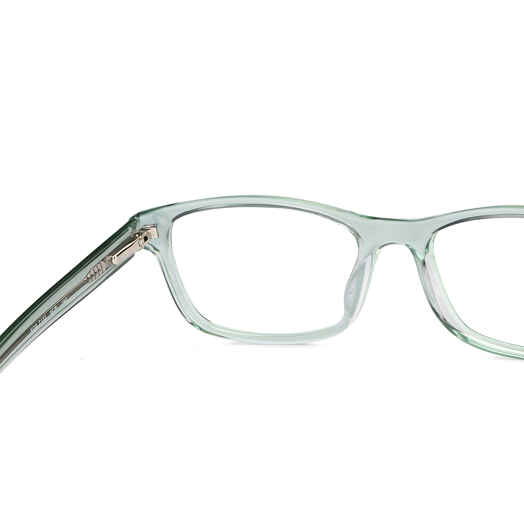 Fossil Green Transparent Full Rim Rectangle right side
