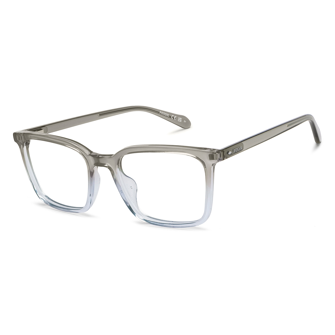 Fossil Gray Transparent Full Rim Square right side