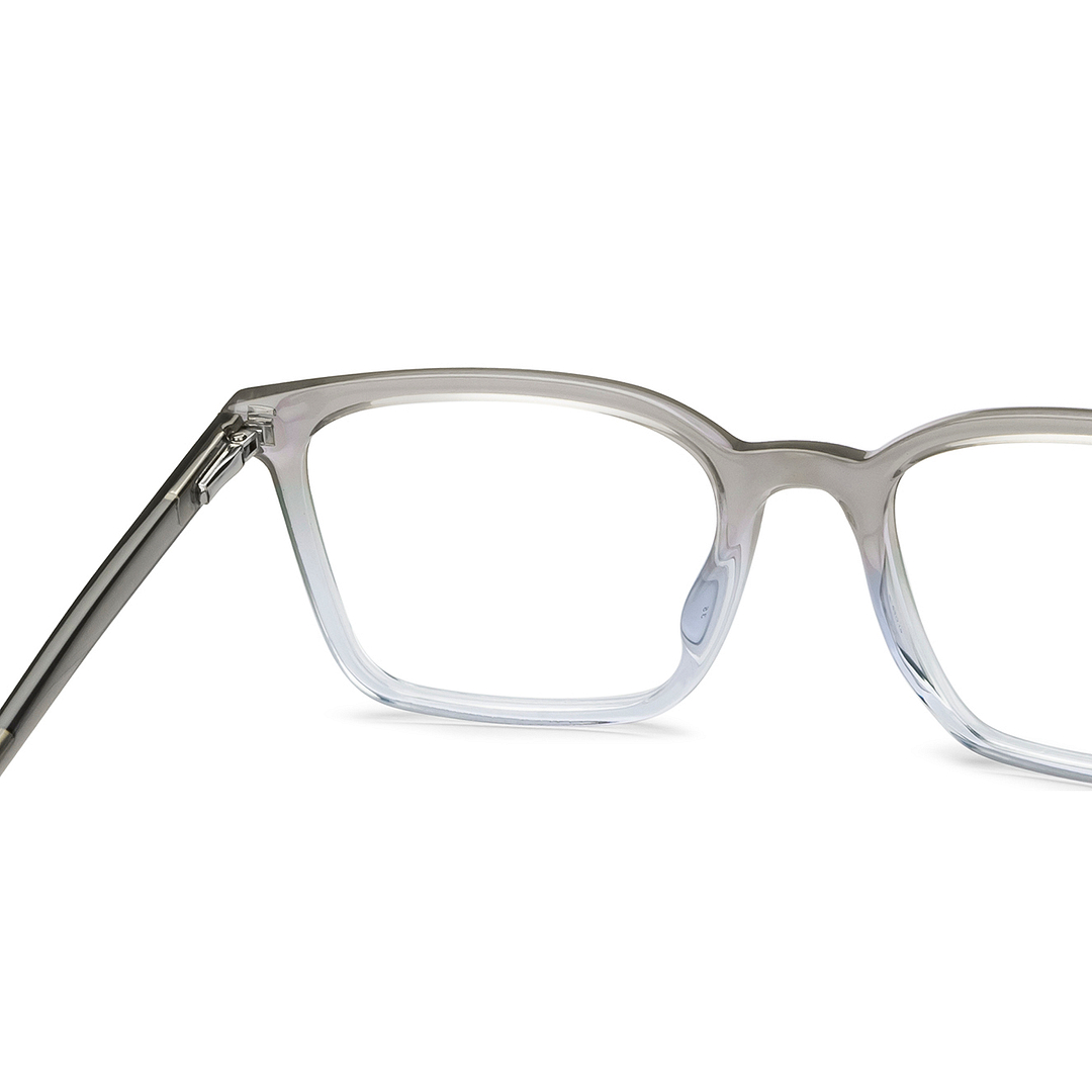 Fossil Gray Transparent Full Rim Square right side