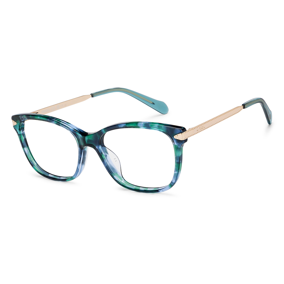 Buy Tortoise Gold Blue Full Rim Rectangle Fossil Premium FOS 7150