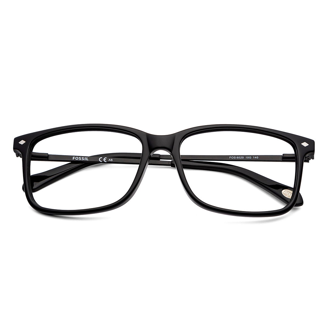 Fossil Black Full Rim Rectangle left side