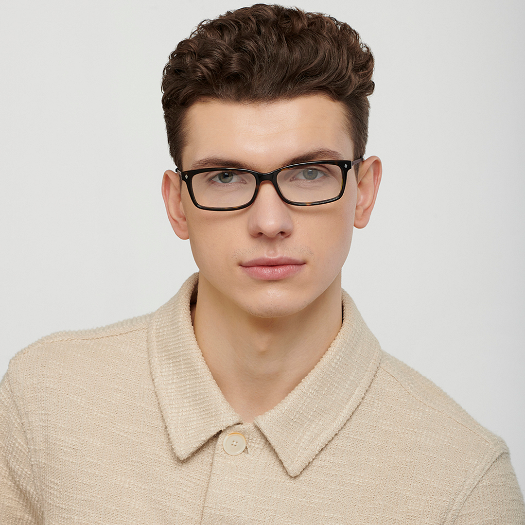 Fossil Tortoise Full Rim Rectangle left side