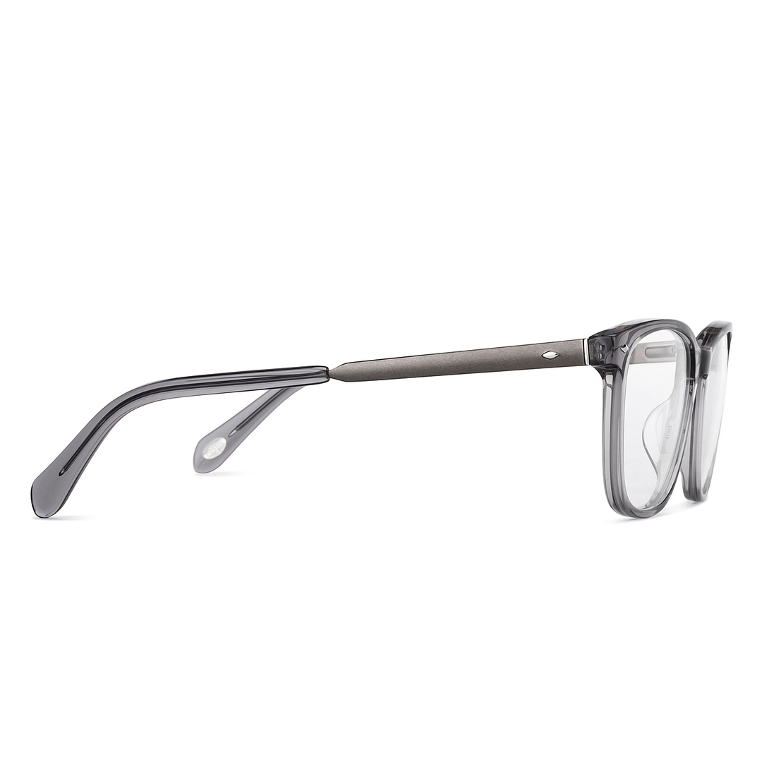 Fossil Gray Transparent Full Rim Square left side