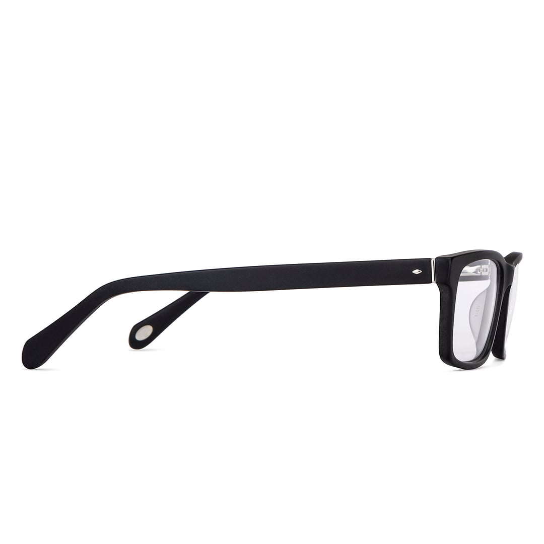 Fossil Black Full Rim Rectangle left side