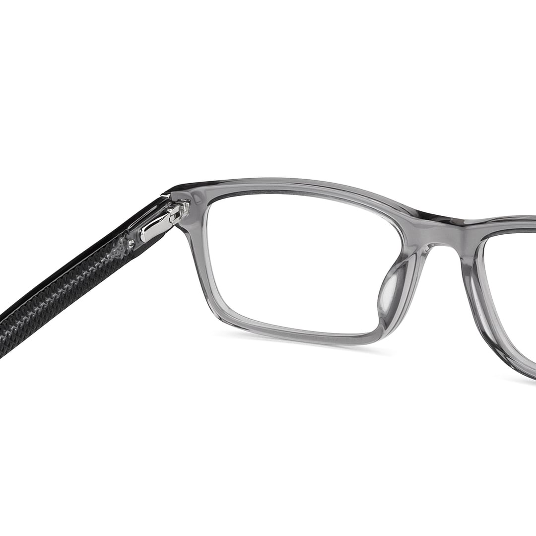 Fossil Gray Transparent Full Rim Rectangle right side