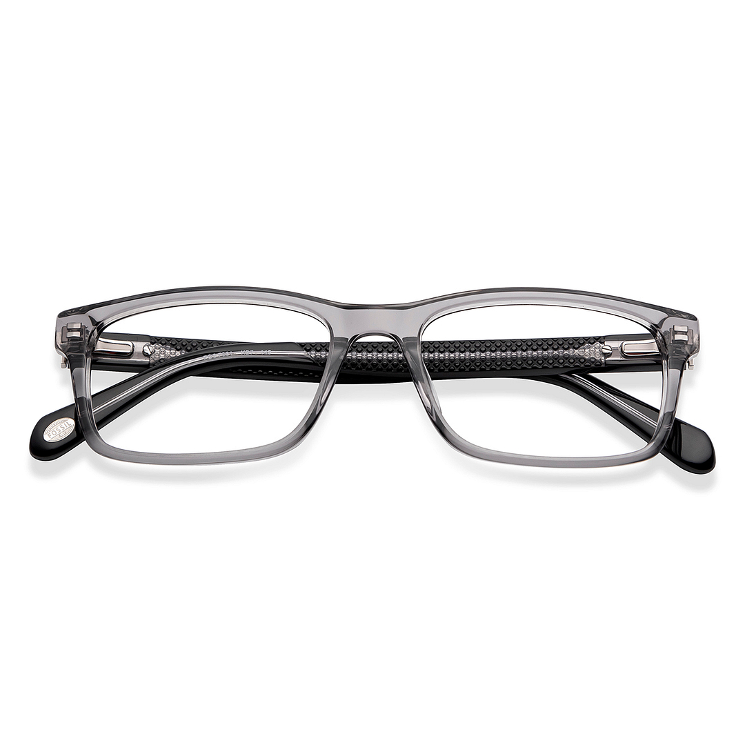 Fossil Gray Transparent Full Rim Rectangle left side