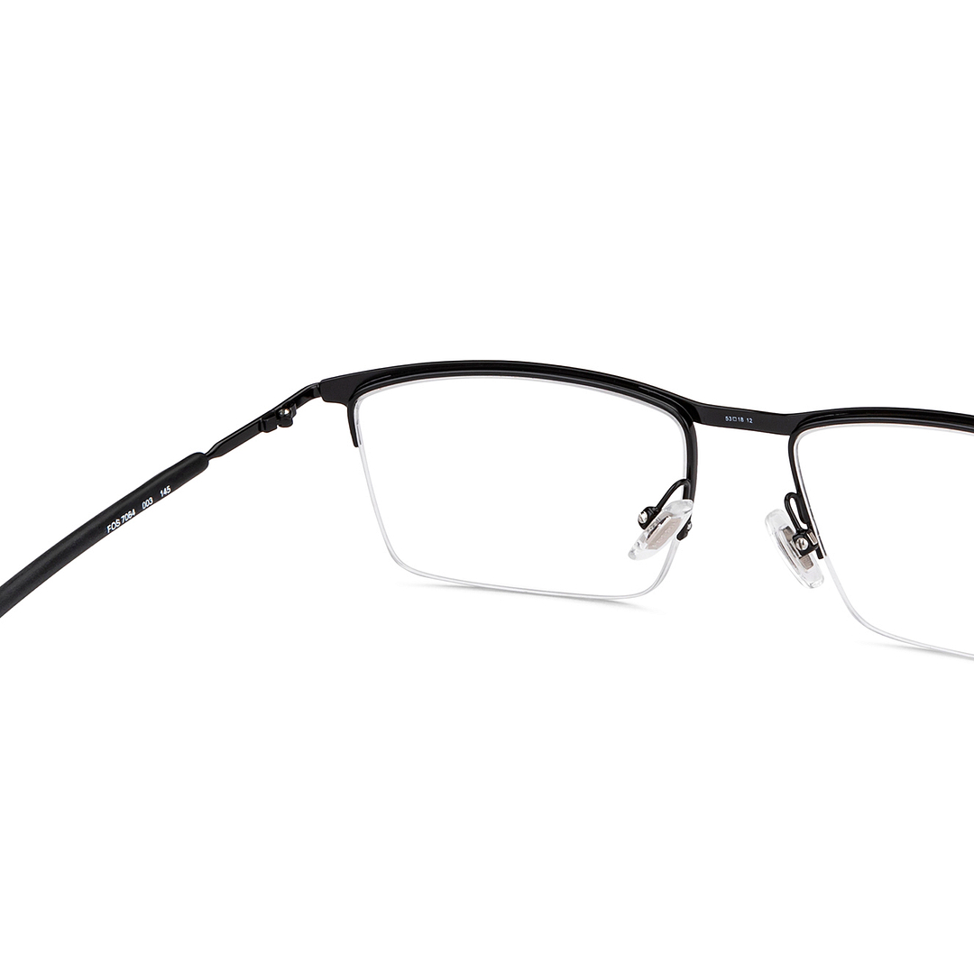 Fossil Black Half Rim Rectangle right side