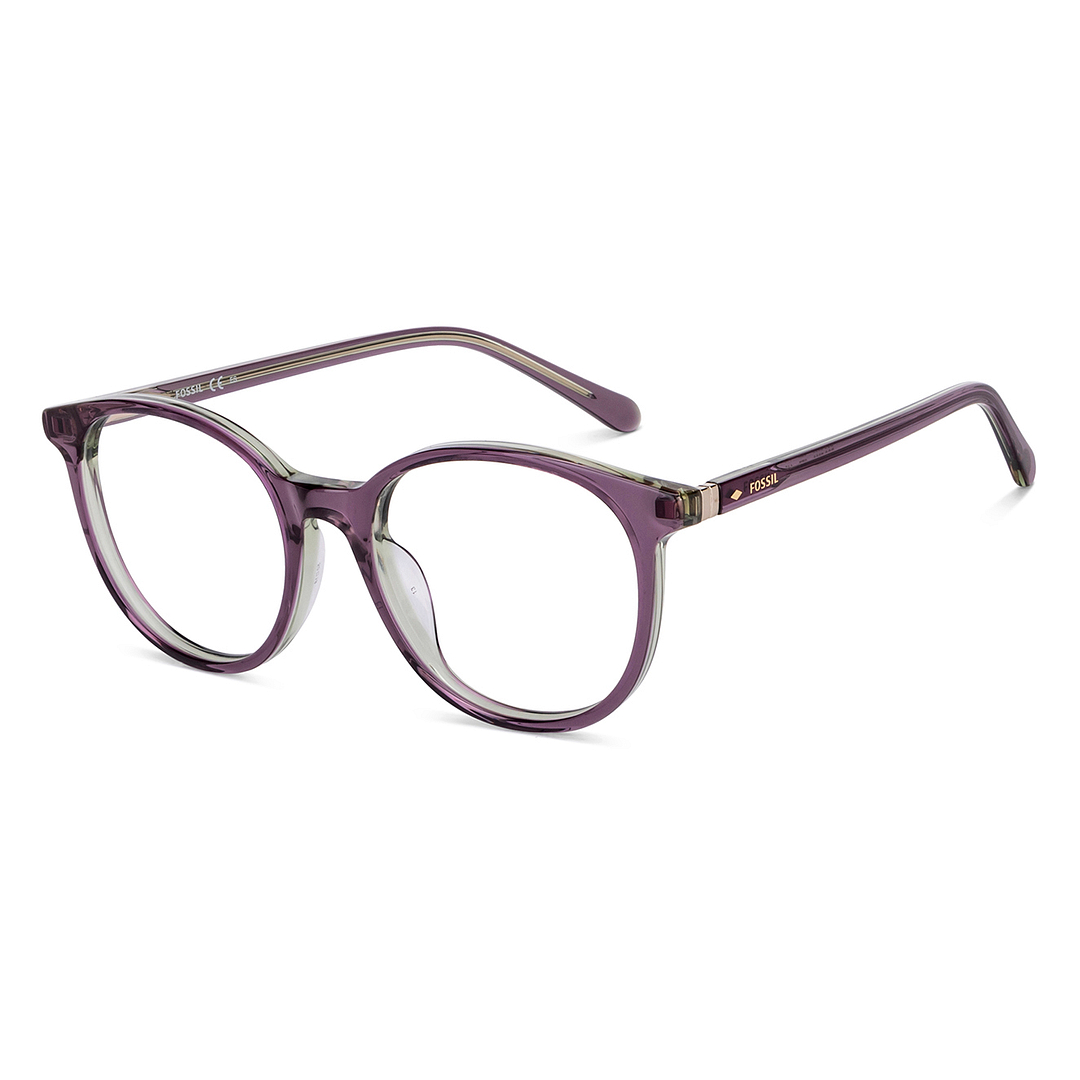 Fossil Purple Transparent Full Rim Round right side