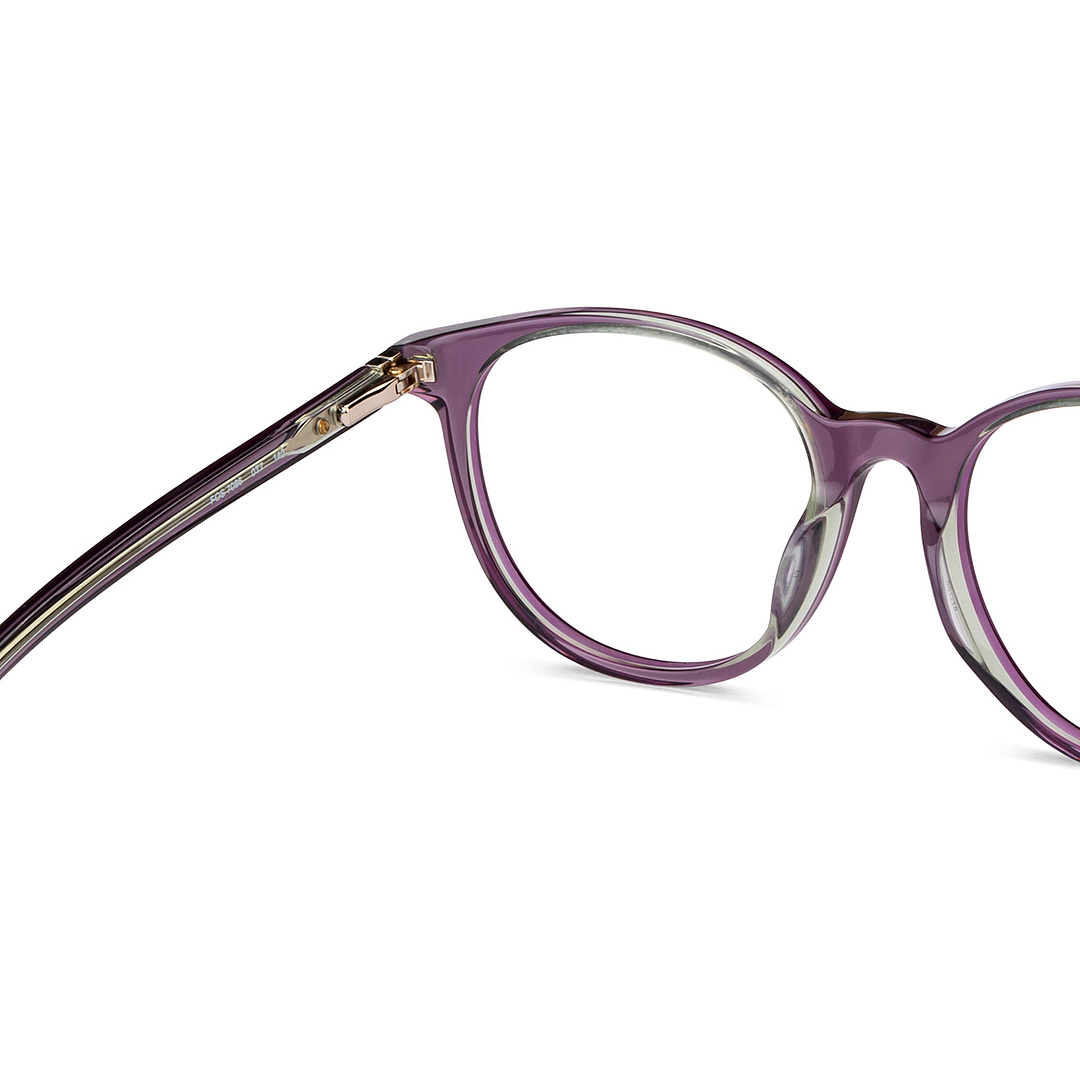 Fossil Purple Transparent Full Rim Round right side