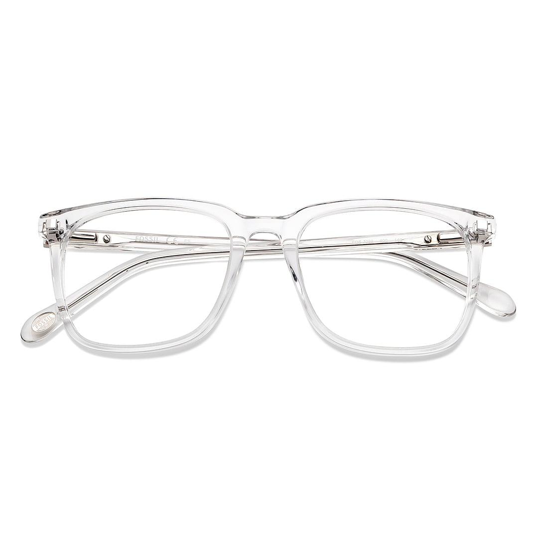 Fossil Crystal Transparent Full Rim Square left side