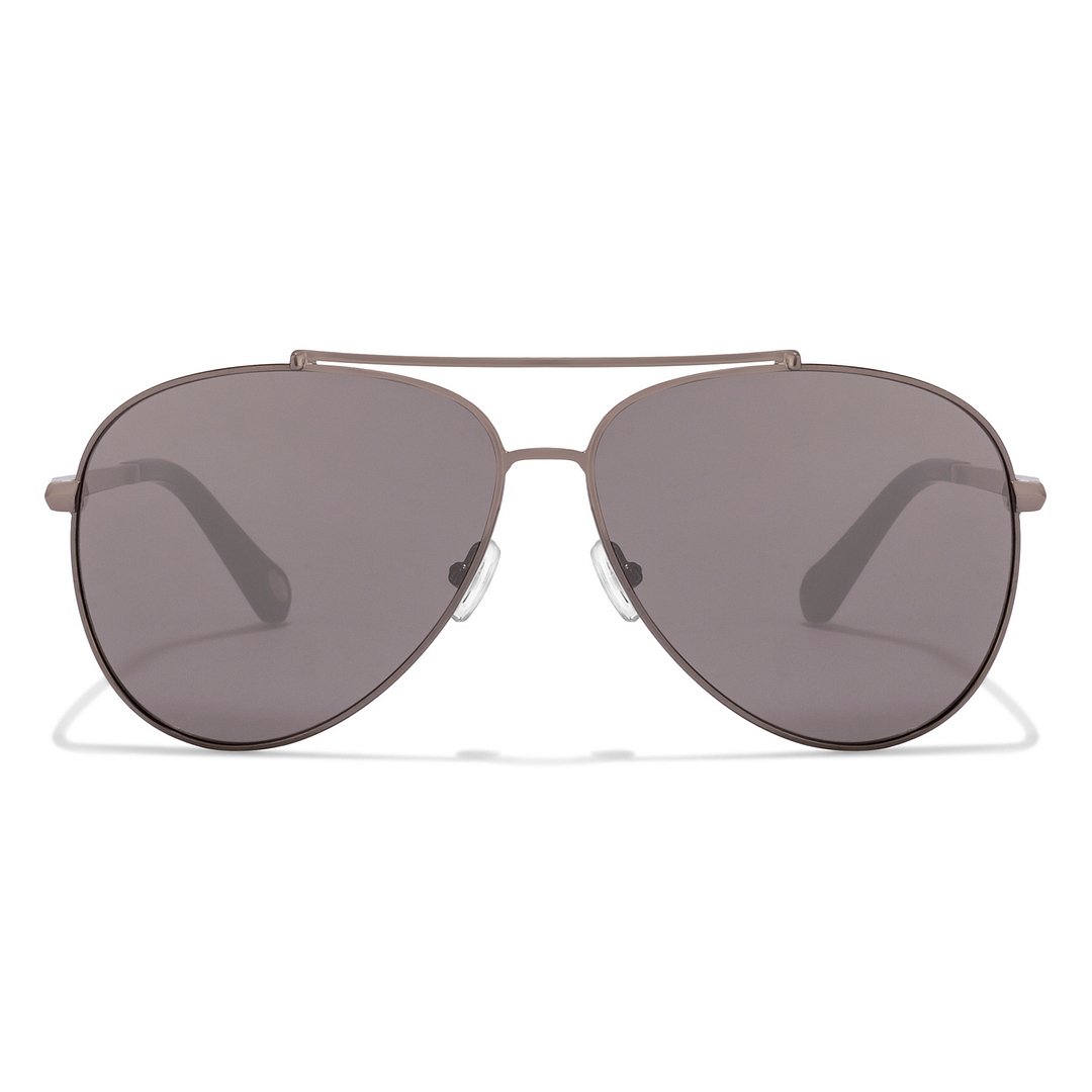 Fossil Mid Gunmetal Full Rim Aviator left side