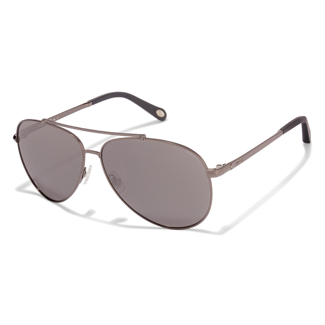 Fossil Mid Gunmetal Full Rim Aviator right side
