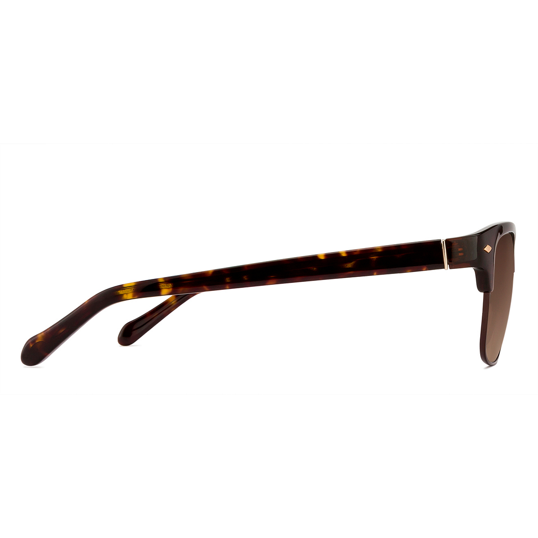 Fossil Light Brown Full Rim Square right side