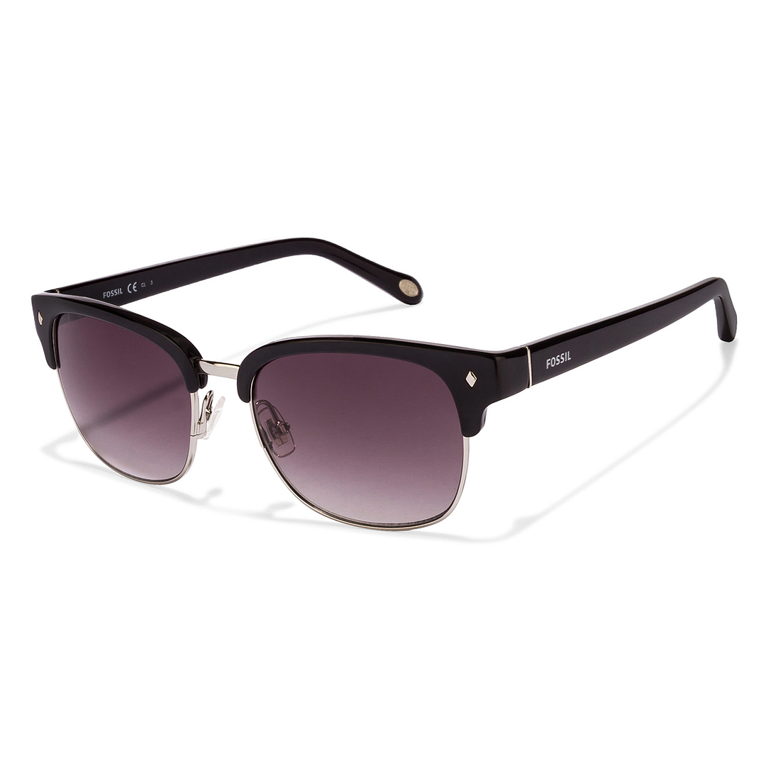Fossil Silver Full Rim Clubmaster right side