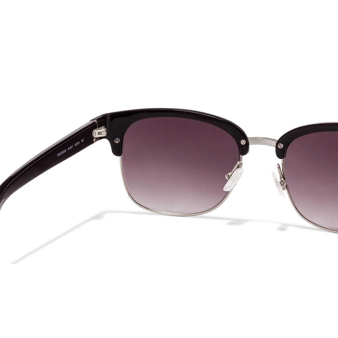 Fossil Silver Full Rim Clubmaster left side