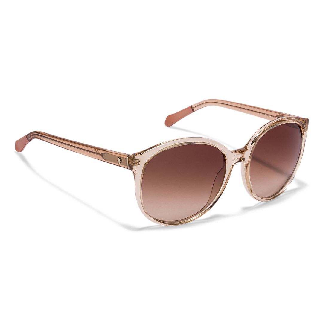 Fossil Brown Transparent Full Rim Round left side