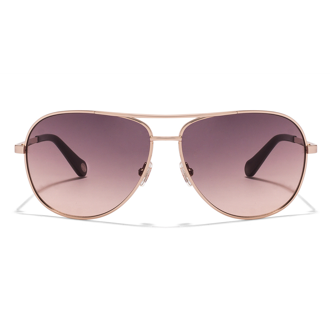 Fossil Gold Full Rim Aviator left side