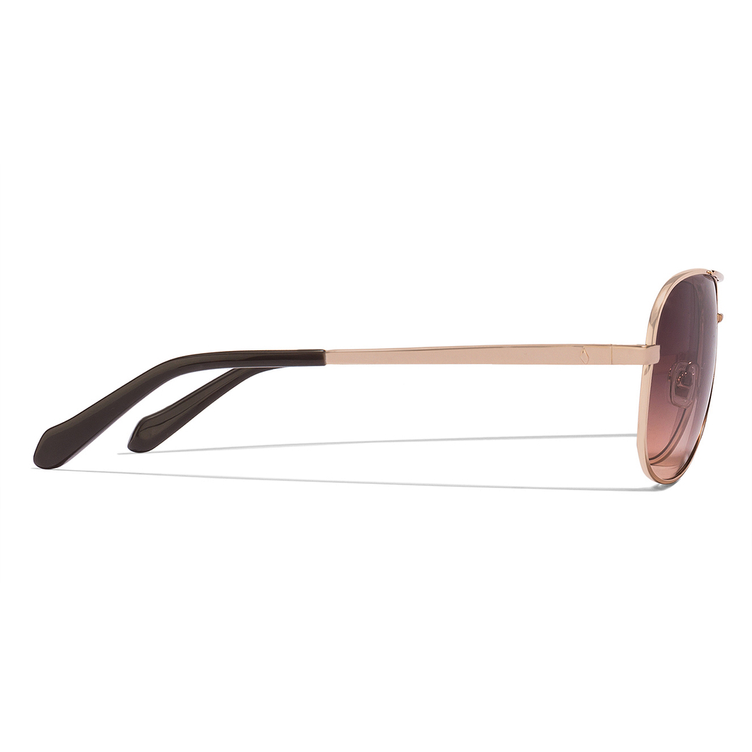 Fossil Gold Full Rim Aviator right side