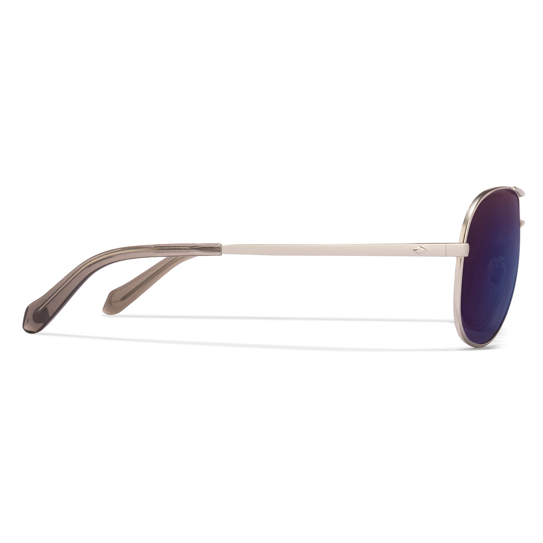 Fossil Silver Full Rim Aviator right side