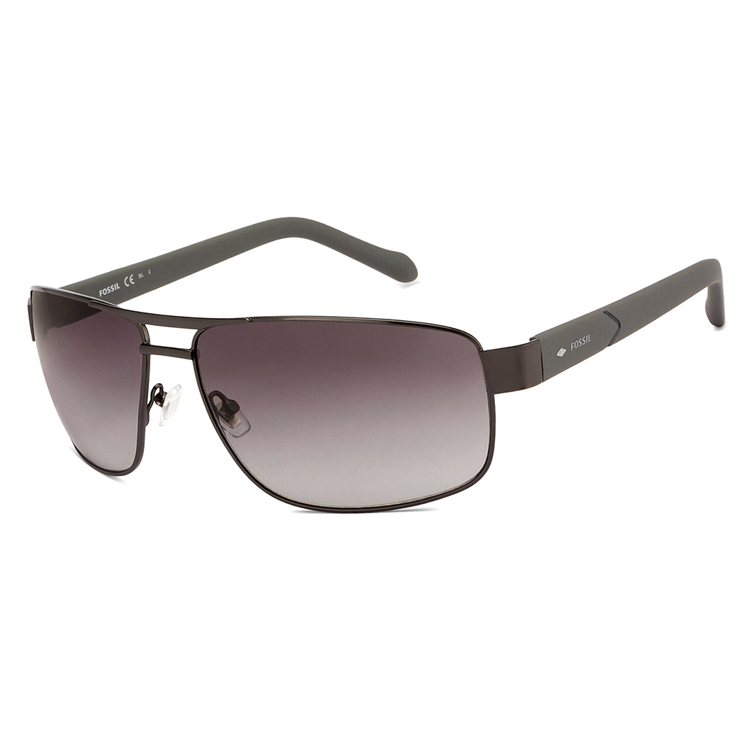 Fossil Mid Gunmetal Full Rim Rectangle right side