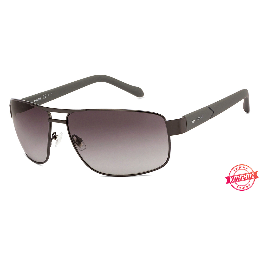 Fossil Mid Gunmetal Full Rim Rectangle right side