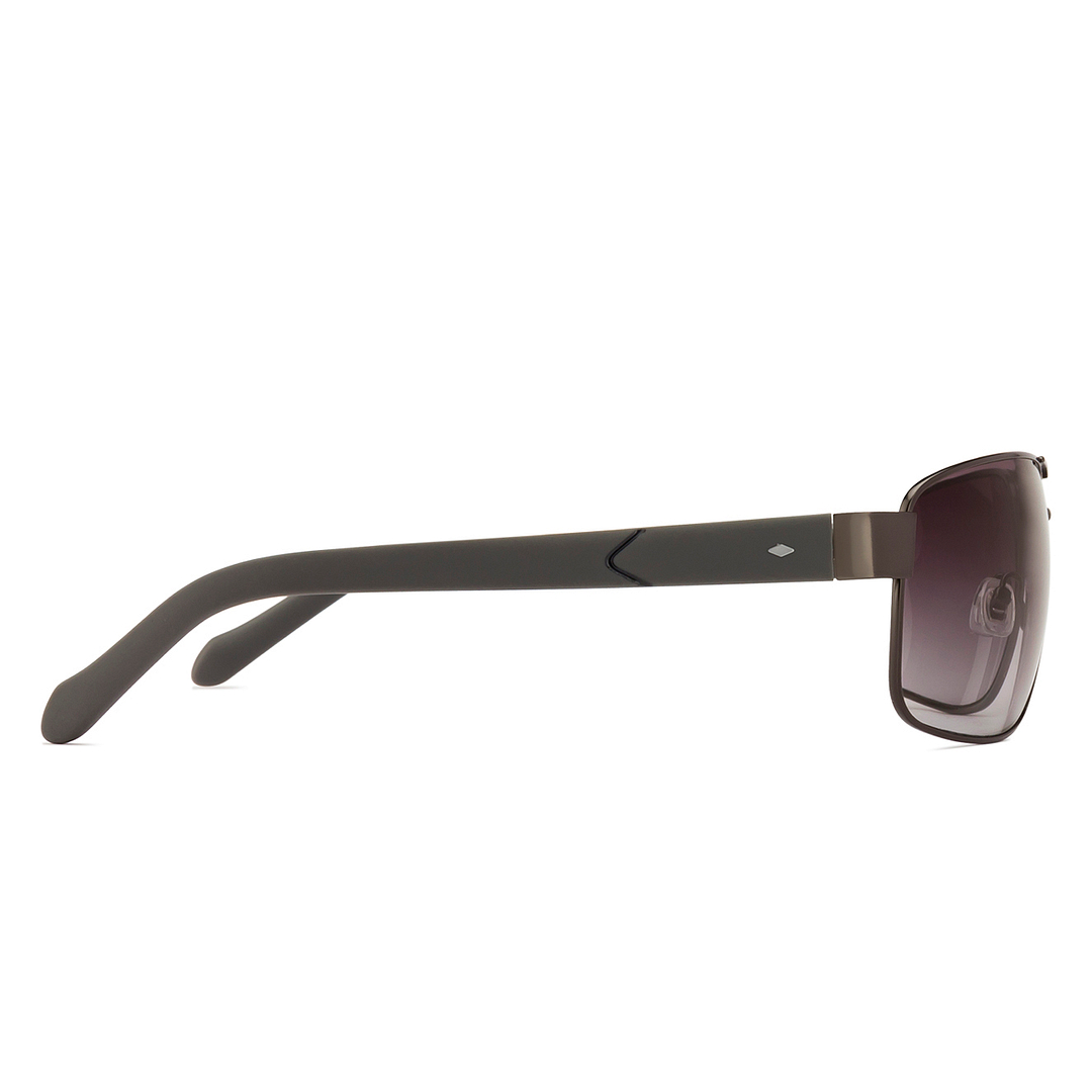 Fossil Mid Gunmetal Full Rim Rectangle right side