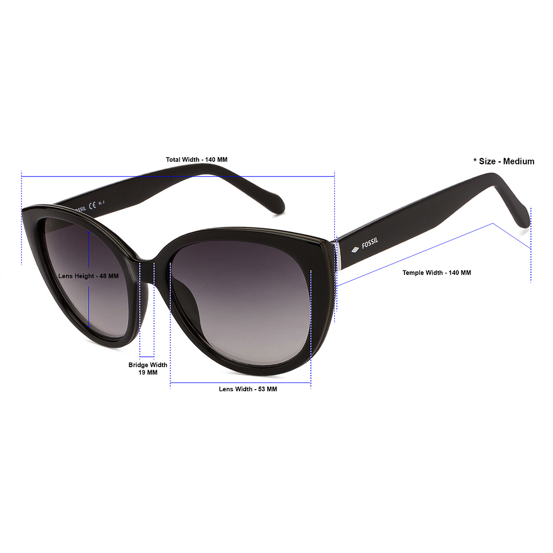 Fossil Black Full Rim Cat Eye right side
