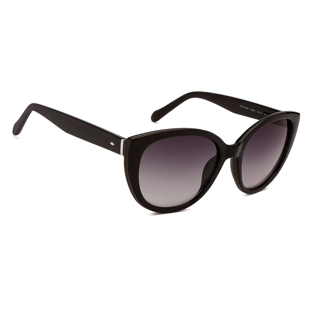 Fossil Black Full Rim Cat Eye left side