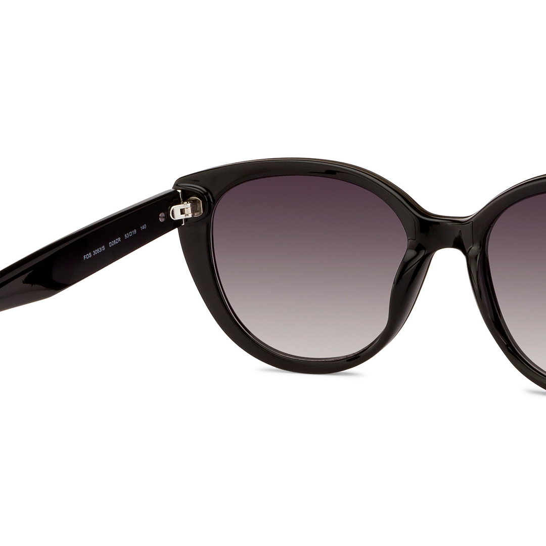 Fossil Black Full Rim Cat Eye left side