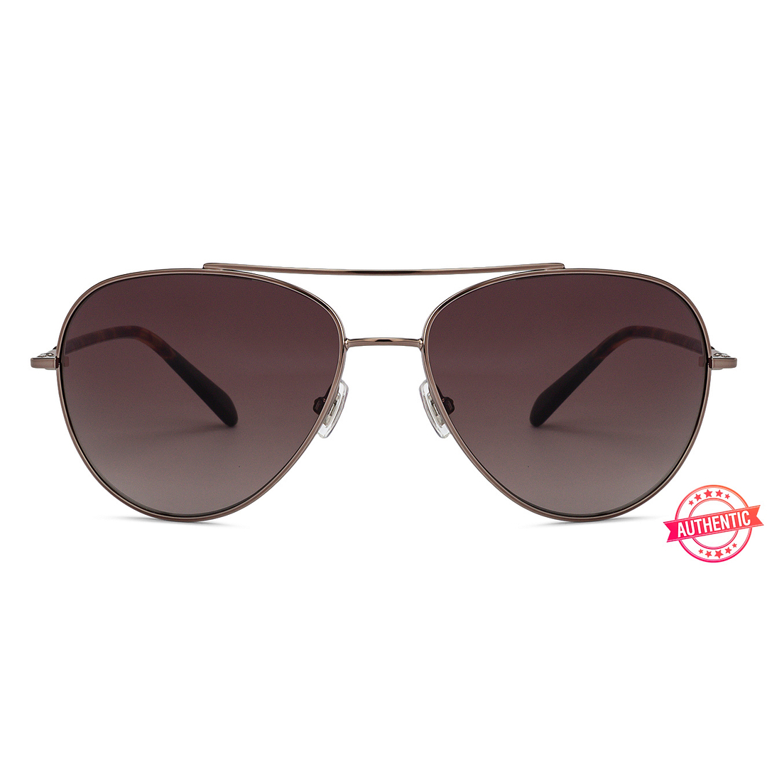 Fossil Mid Gunmetal Full Rim Aviator left side