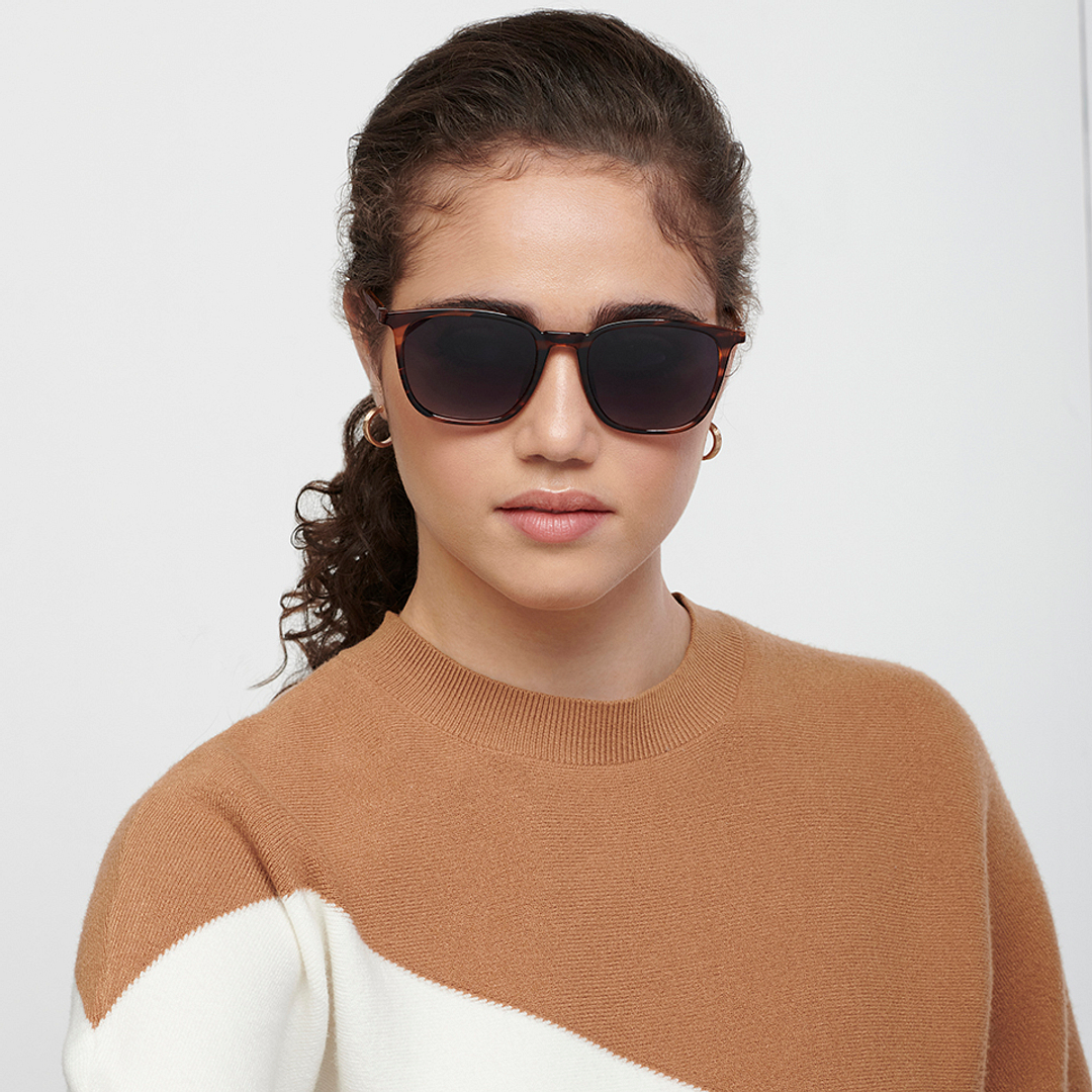 Fossil Tortoise Full Rim Square left side