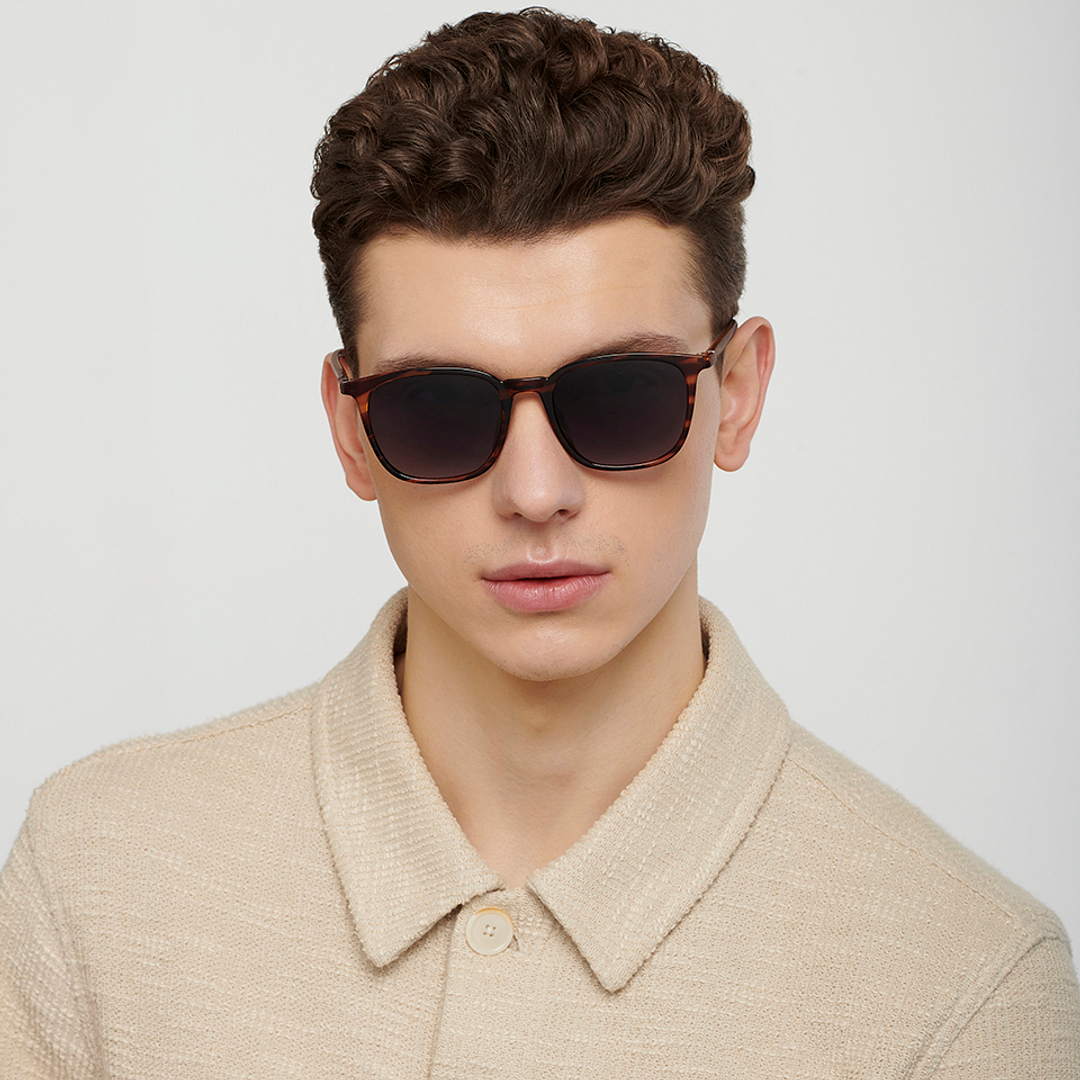 Fossil Tortoise Full Rim Square left side