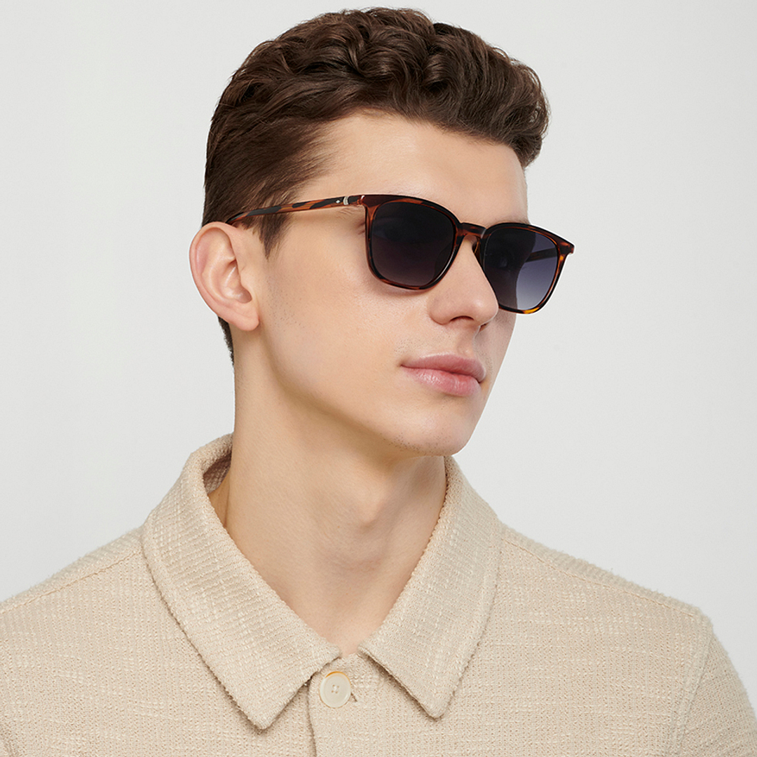 Fossil Tortoise Full Rim Square right side