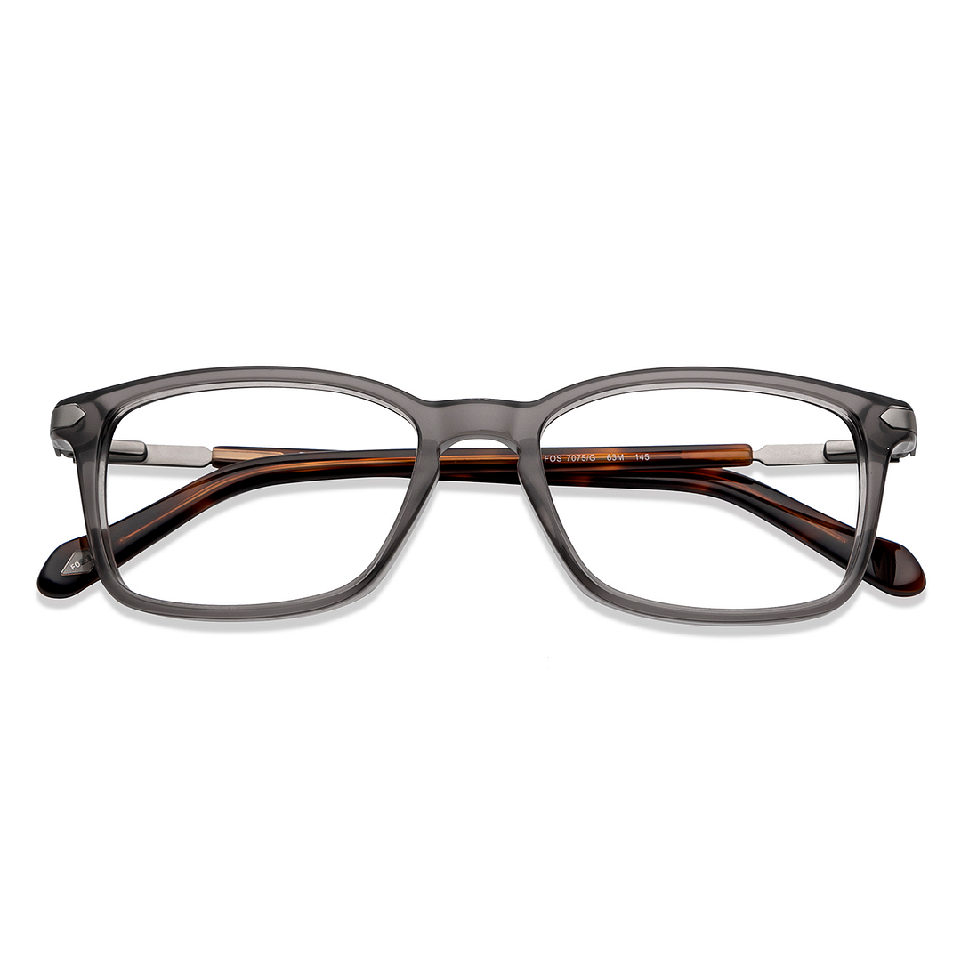 Fossil Gray Transparent Full Rim Rectangle left side
