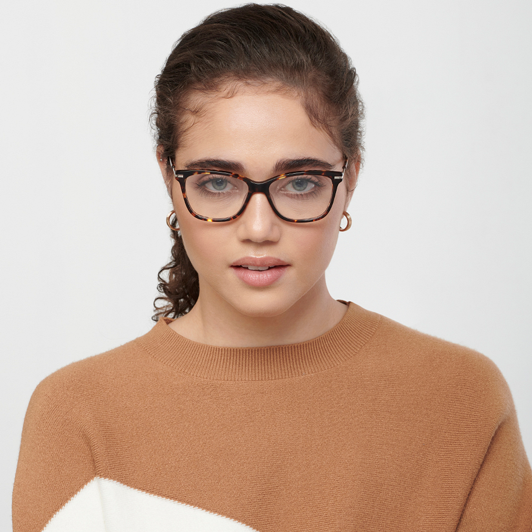 Fossil Tortoise Full Rim Cat Eye left side