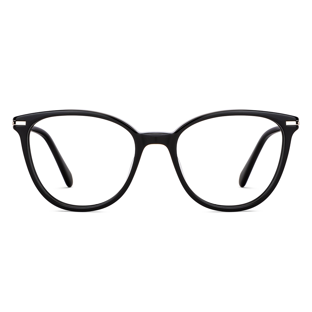 Fossil Black Full Rim Cat Eye left side