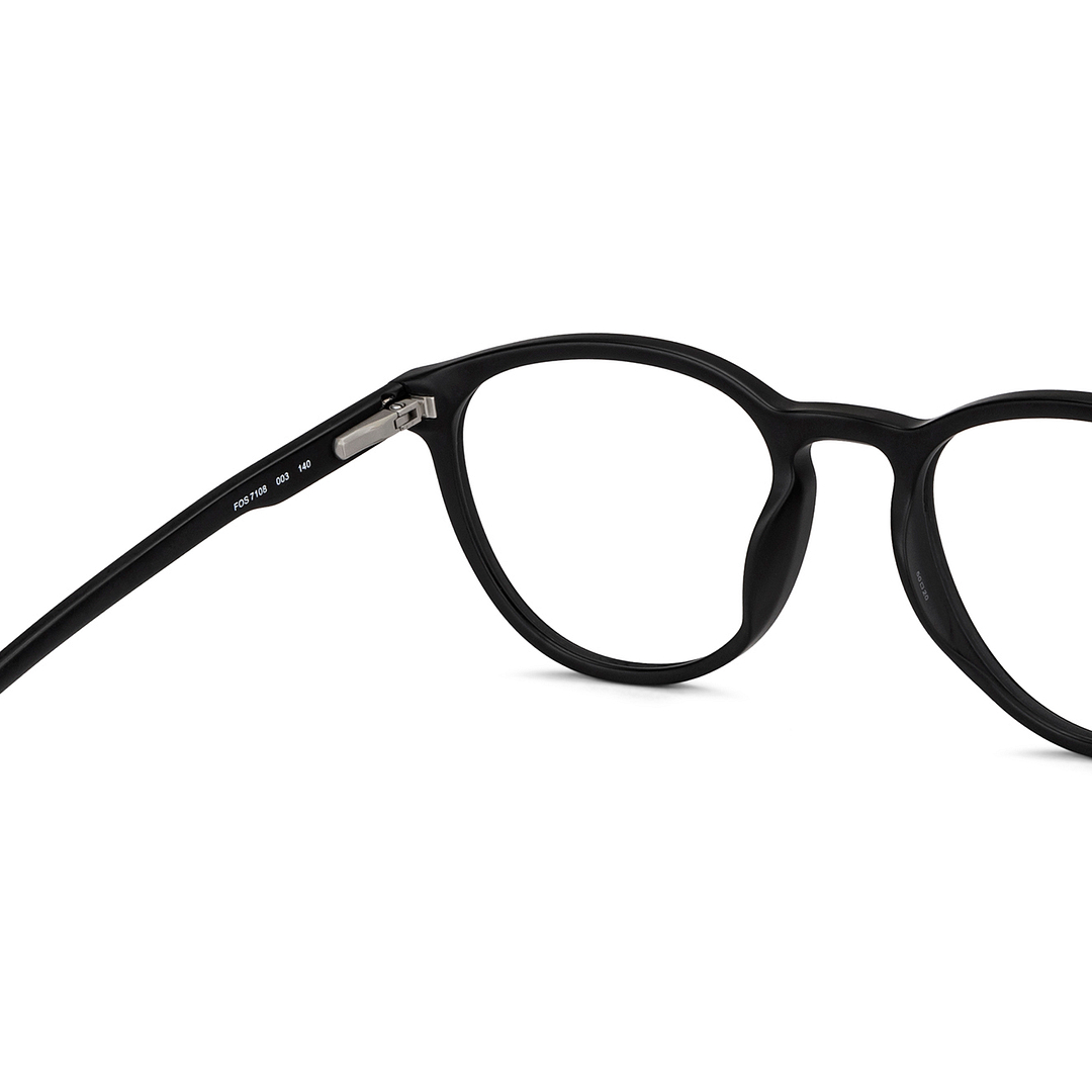 Fossil Black Full Rim Round right side