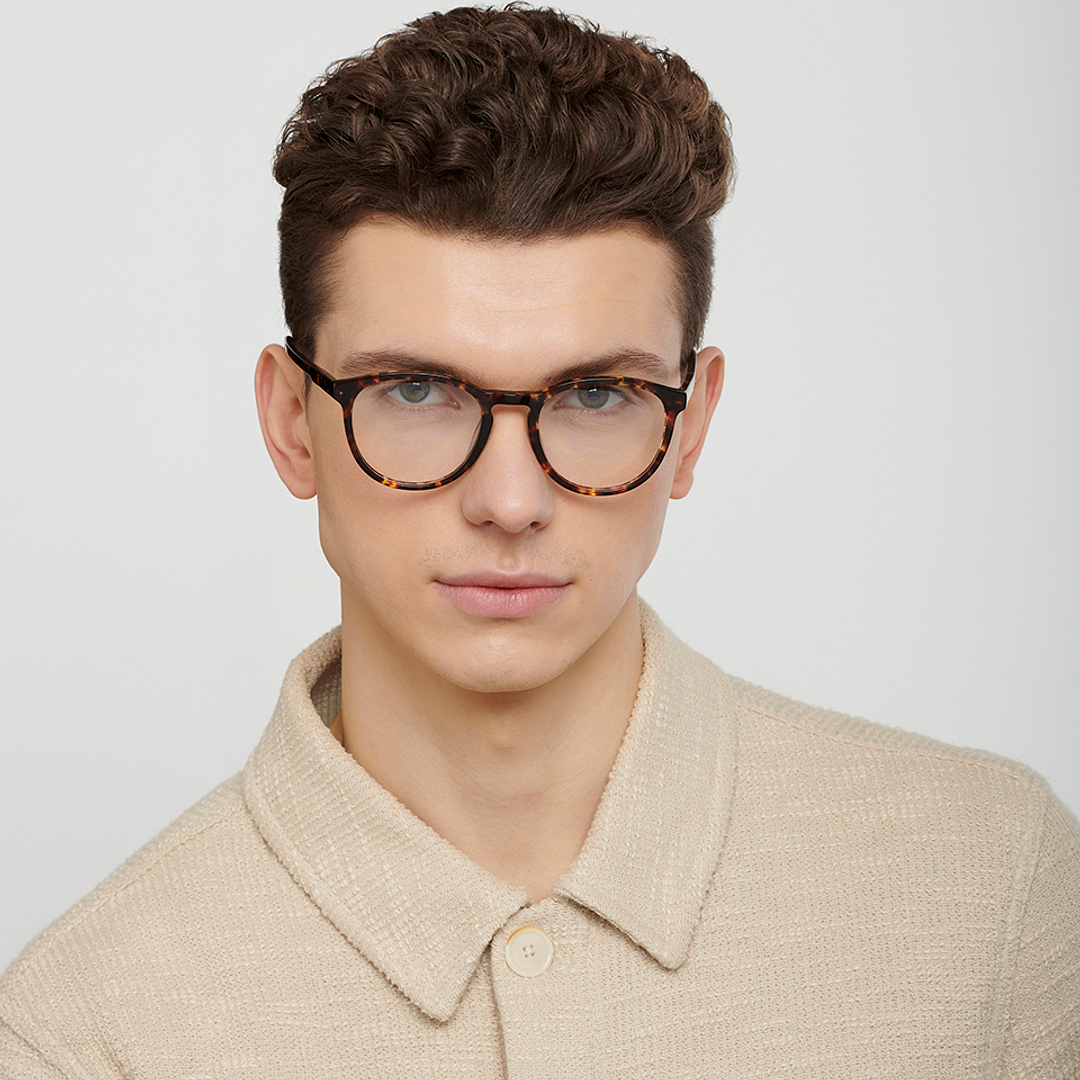 Fossil Tortoise Full Rim Round left side