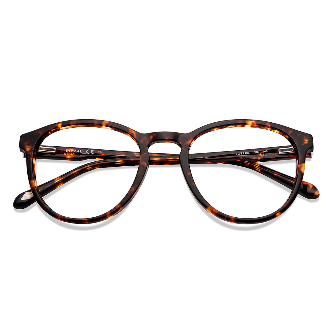 Fossil Tortoise Full Rim Round left side