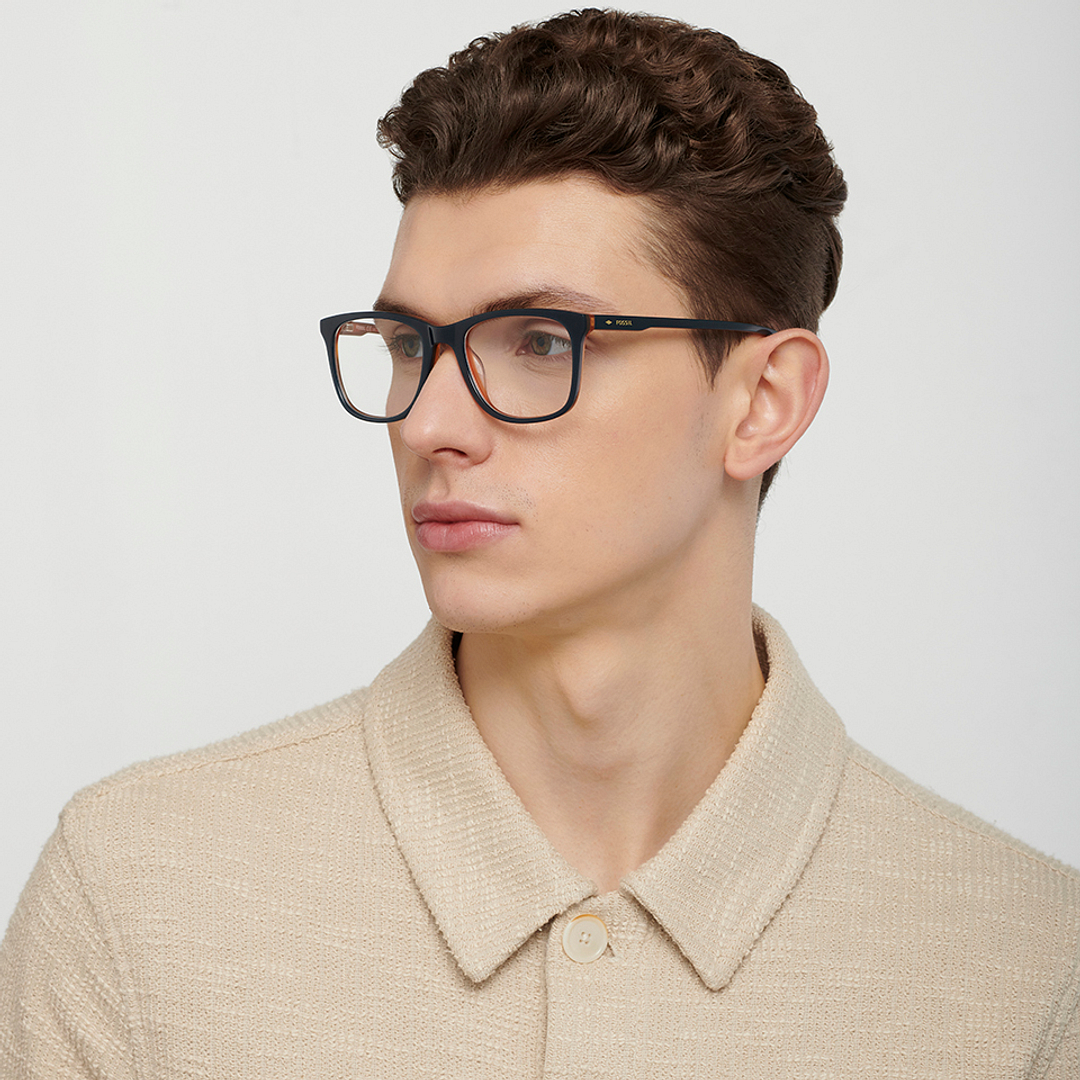 Fossil Sky Blue Full Rim Square right side