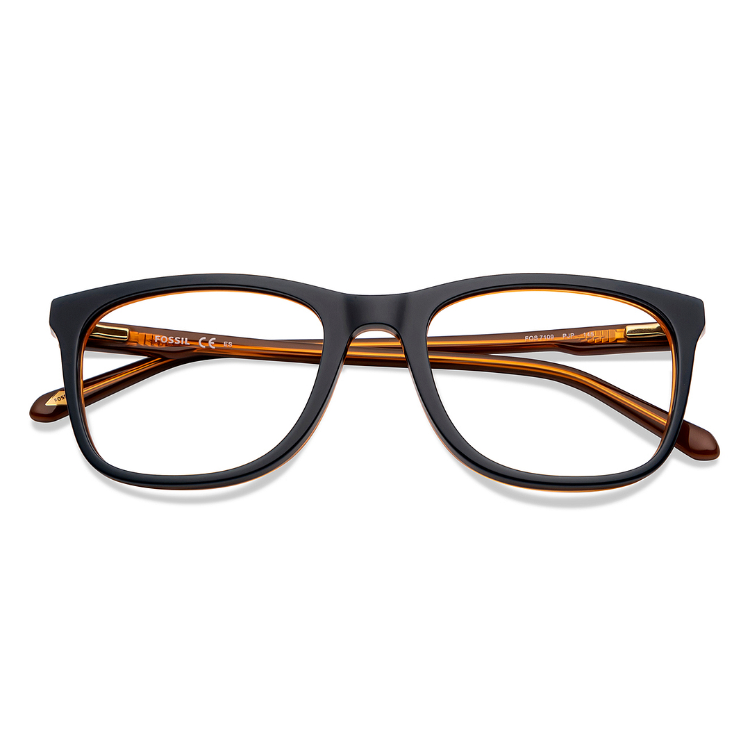 Fossil Sky Blue Full Rim Square left side